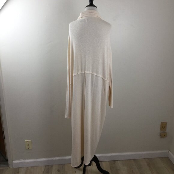 Free People Beach Cream Open Front Long Cardigan s - Picture 5 of 8